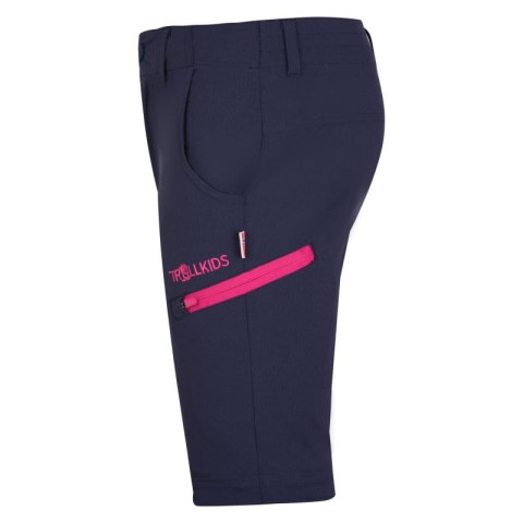 Spodnie zapinane na zamek dziecięce dla chłopca/dziewczynki Trollkids Kids Kjerag Zip-Off Pants navy/magenta (177-114)