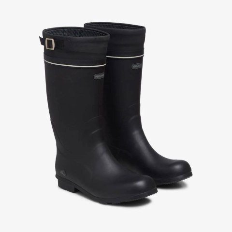Wyprzedaż - Wysokie wodoodporne kozaki Viking Kunto Black Rubber Boot (1-49740-2)