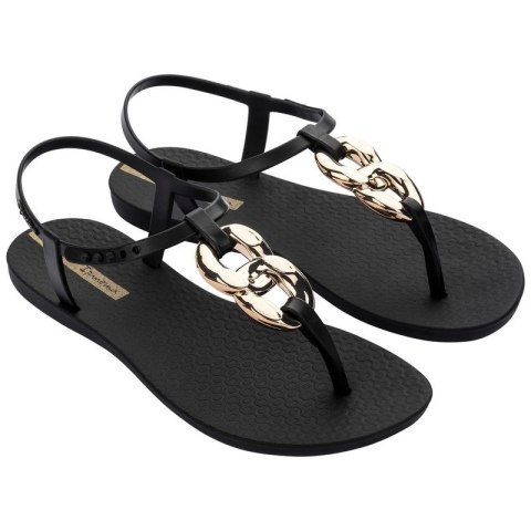 Ipanema Sandal Class andały japonki damskie modne czarne ze złotym