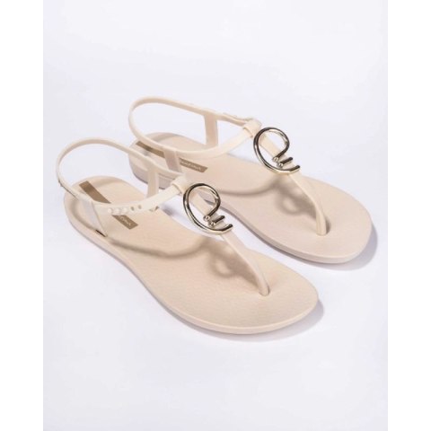 Ipanema Sandal Class sandały japonki damskie beżowe ze złotym