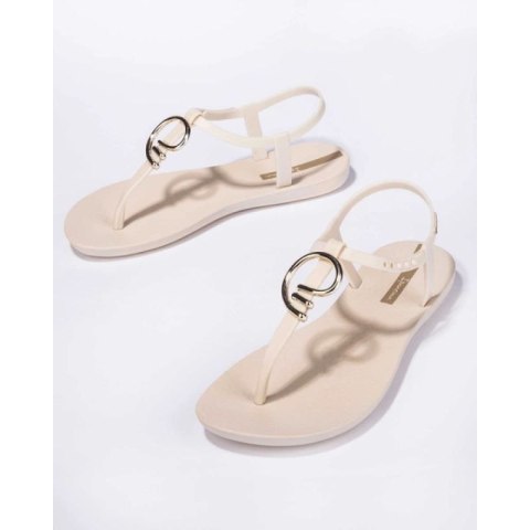 Ipanema Sandal Class sandały japonki damskie beżowe ze złotym