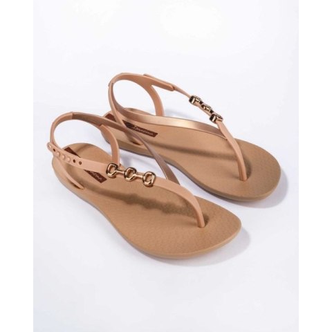 Ipanema Sandal Class sandały japonki damskie beżowe ze złotym