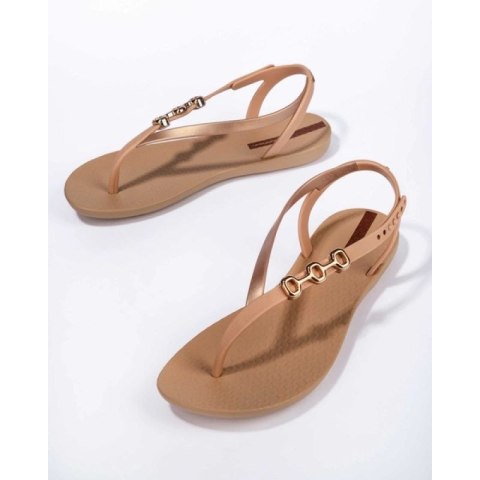 Ipanema Sandal Class sandały japonki damskie beżowe ze złotym