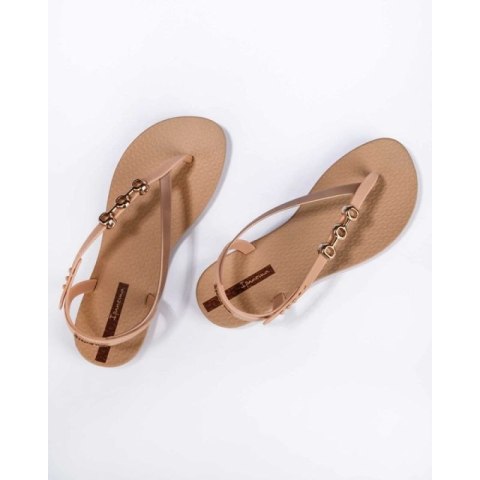 Ipanema Sandal Class sandały japonki damskie beżowe ze złotym