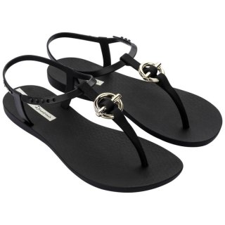 Ipanema Sandal Class sandały japonki damskie modne czarne ze złotym