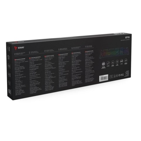 SAVIO KLAWIATURA MECHANICZNA STYX OUTEMU RED HOT SWAP RGB