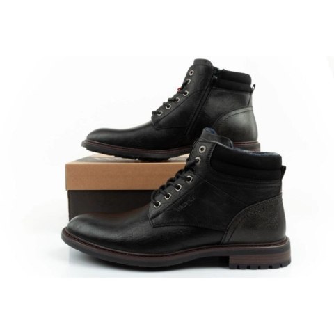 Wrangler George buty męskie sztyblety trzewiki eleganckie modne czarne