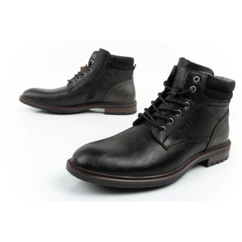 Wrangler George buty męskie sztyblety trzewiki eleganckie modne czarne