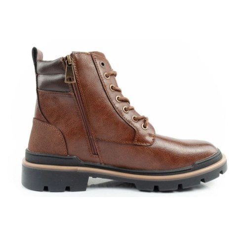 Wrangler Nevada buty męskie sztyblety trzewiki eleganckie modne sznurowane brązowe