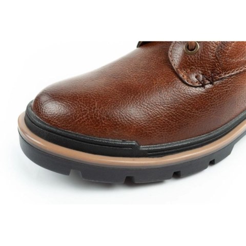 Wrangler Nevada buty męskie sztyblety trzewiki eleganckie modne sznurowane brązowe