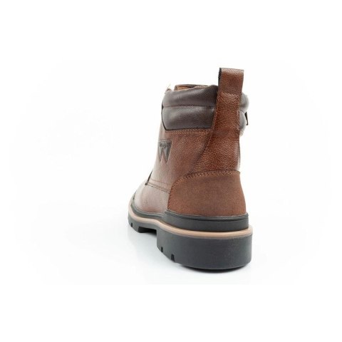 Wrangler Nevada buty męskie sztyblety trzewiki eleganckie modne sznurowane brązowe