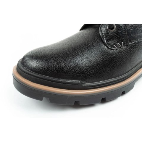 Wrangler Nevada buty męskie sztyblety trzewiki eleganckie modne sznurowane czarne