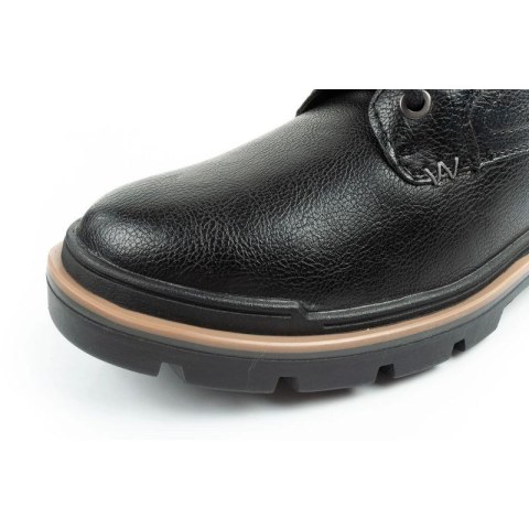 Wrangler Nevada buty męskie sztyblety trzewiki eleganckie modne sznurowane czarne