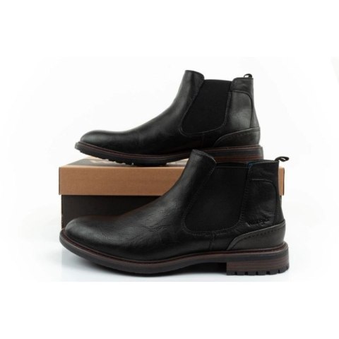 Wrangler Randy buty męskie sztyblety botki eleganckie modne wsuwane czarne