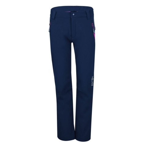 Spodnie softshellowe dziewczęce/chłopięce Trollkids Kids Fjell Softshell Pant granatowe (117-114)
