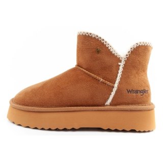 Wrangler Elsa buty zimowe botki za kostkę ocieplane wygodne modne brązowe