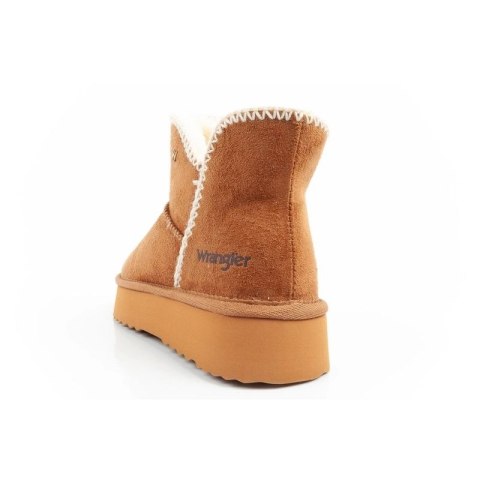Wrangler Elsa buty zimowe botki za kostkę ocieplane wygodne modne brązowe
