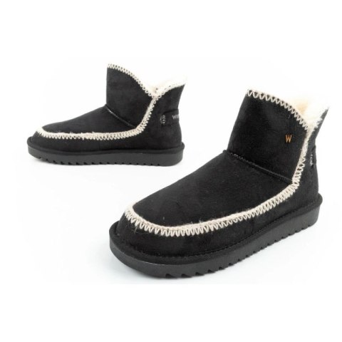 Wrangler Elsa buty zimowe botki za kostkę ocieplane wygodne modne czarne