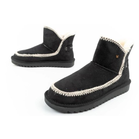 Wrangler Elsa buty zimowe botki za kostkę ocieplane wygodne modne czarne