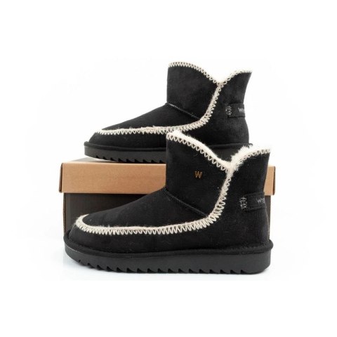 Wrangler Elsa buty zimowe botki za kostkę ocieplane wygodne modne czarne