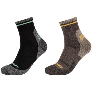 Skechers 2PPK Men Trail Wool Quarter Socks SK42052-8997 Szare 39-42