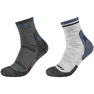 Skechers 2PPK Men Trail Wool Quarter Socks SK42052-9300 Szare 39-42