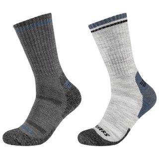 Skechers 2PPK Men Trail Wool Socks SK41104-9300 Szare 39-42