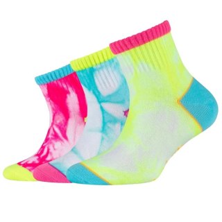 Skechers 3PPK Girls Casual Fancy Tie Die Socks SK41076-1001 Wielokolorowe 31-34