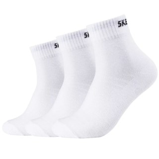 Skechers 3PPK Unisex Mesh Ventilation Quarter Socks SK42017-1000 Białe 35-38