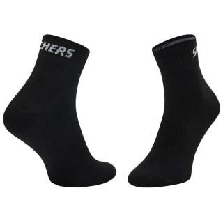Skechers 3PPK Unisex Mesh Ventilation Quarter Socks SK42017-9999 Czarne 35-38