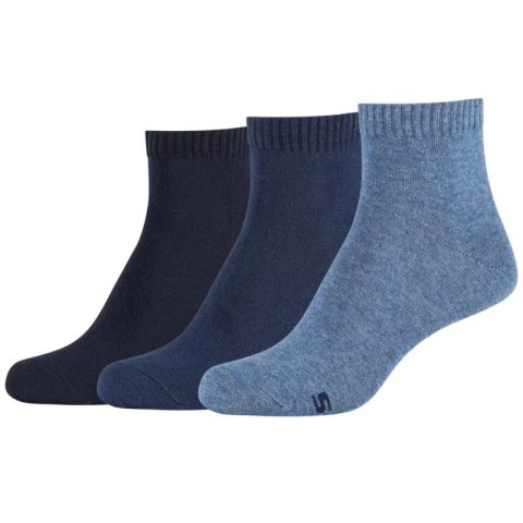 Skechers 3PPK Wm Casual Quarter Socks SK42005-5500 Granatowe 35-38