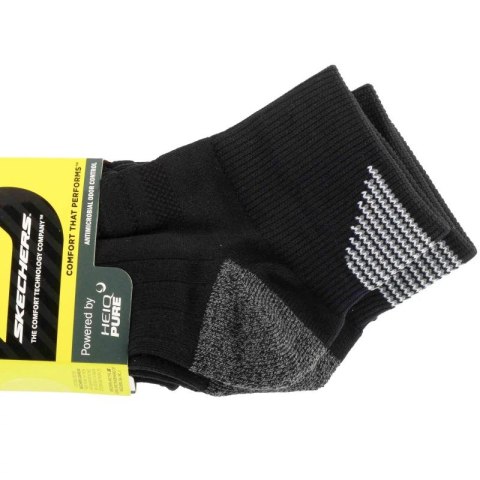 Skechers 3pk Mens 1/2 Terry Qtr Crew Socks S114662-HBLK Czarne 41-46