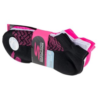 Skechers 3pk Womens 1/2 Terry Low Cut Socks S115103-BKPK Wielokolorowe 36-40