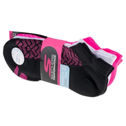 Skechers 3pk Womens 1/2 Terry Low Cut Socks S115103-BKPK Wielokolorowe 36-40