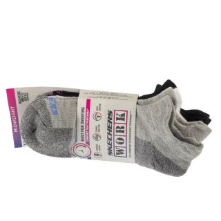 Skechers 3pk Work Lowcut Womens Socks S119052-GRBK Szare One size