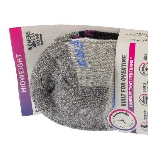 Skechers 3pk Work Lowcut Womens Socks S119052-GRBK Szare One size
