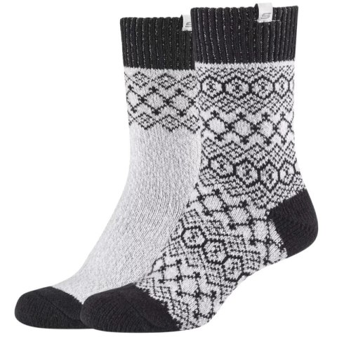 Skechers Casual Cozy Jacquard 2PPK Socks SK41047-9202 Szare 35-38