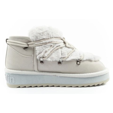 D.Franklin buty śniegowce damskie zimowe modne futerko ocieplane szare