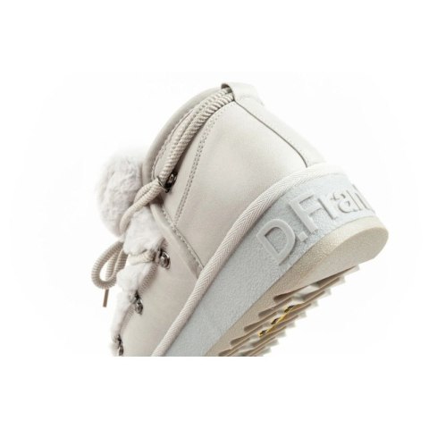 D.Franklin buty śniegowce damskie zimowe modne futerko ocieplane szare