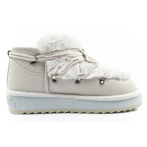 D.Franklin buty śniegowce damskie zimowe modne futerko ocieplane szare