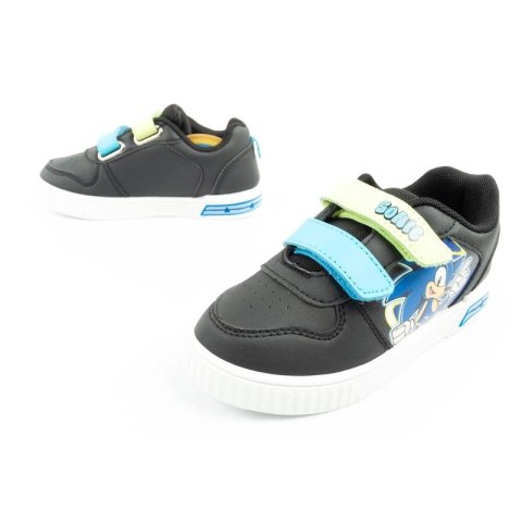 Leomil Sonic buty sportowe dziecięce sneakersy lekkie na rzep czarne