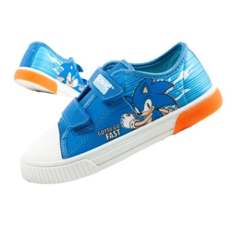 Leomil Sonic buty sportowe dziecięce tenisówki lekkie na rzep niebieskie czerwone
