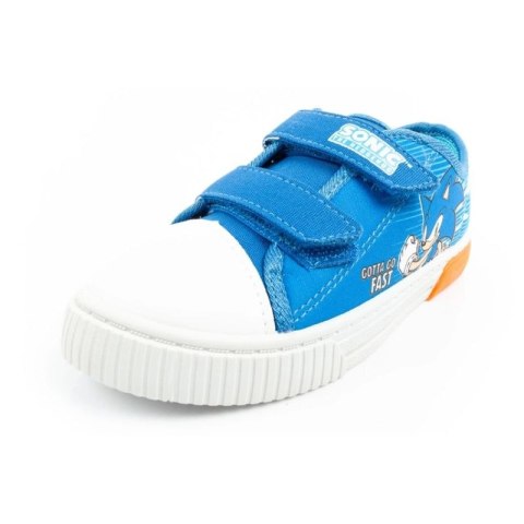 Leomil Sonic buty sportowe dziecięce tenisówki lekkie na rzep niebieskie czerwone