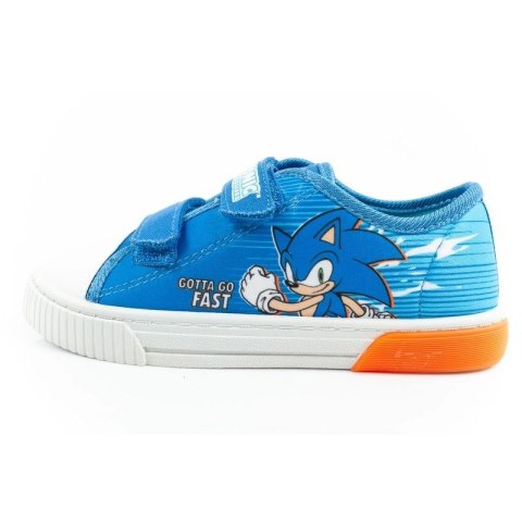 Leomil Sonic buty sportowe dziecięce tenisówki lekkie na rzep niebieskie czerwone