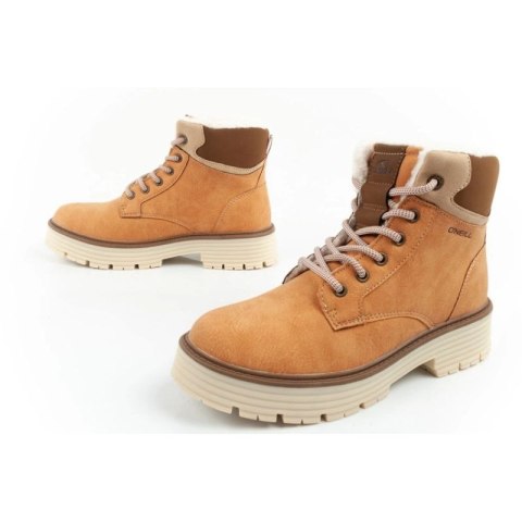 O'neill buty trapery zimowe damskie botki za kostkę ocieplane modne brązowe