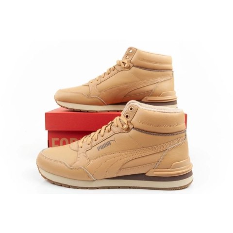 Puma ST Runner v4 Mid buty sportowe męskie sneakersy za kostkę brązowe