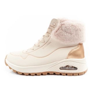 Skechers Uno Rugged buty sportowe damskie botki ocieplane zimowe beżowe