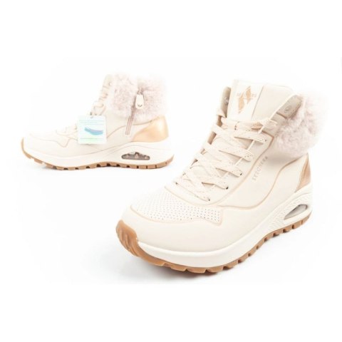 Skechers Uno Rugged buty sportowe damskie botki ocieplane zimowe beżowe