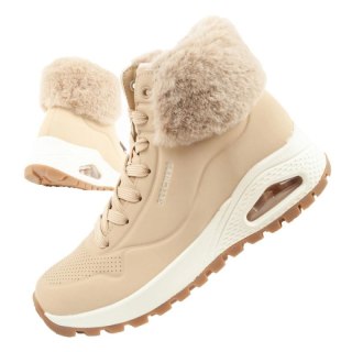 Skechers Uno Rugged buty sportowe damskie botki ocieplane zimowe brązowe