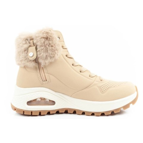 Skechers Uno Rugged buty sportowe damskie botki ocieplane zimowe brązowe